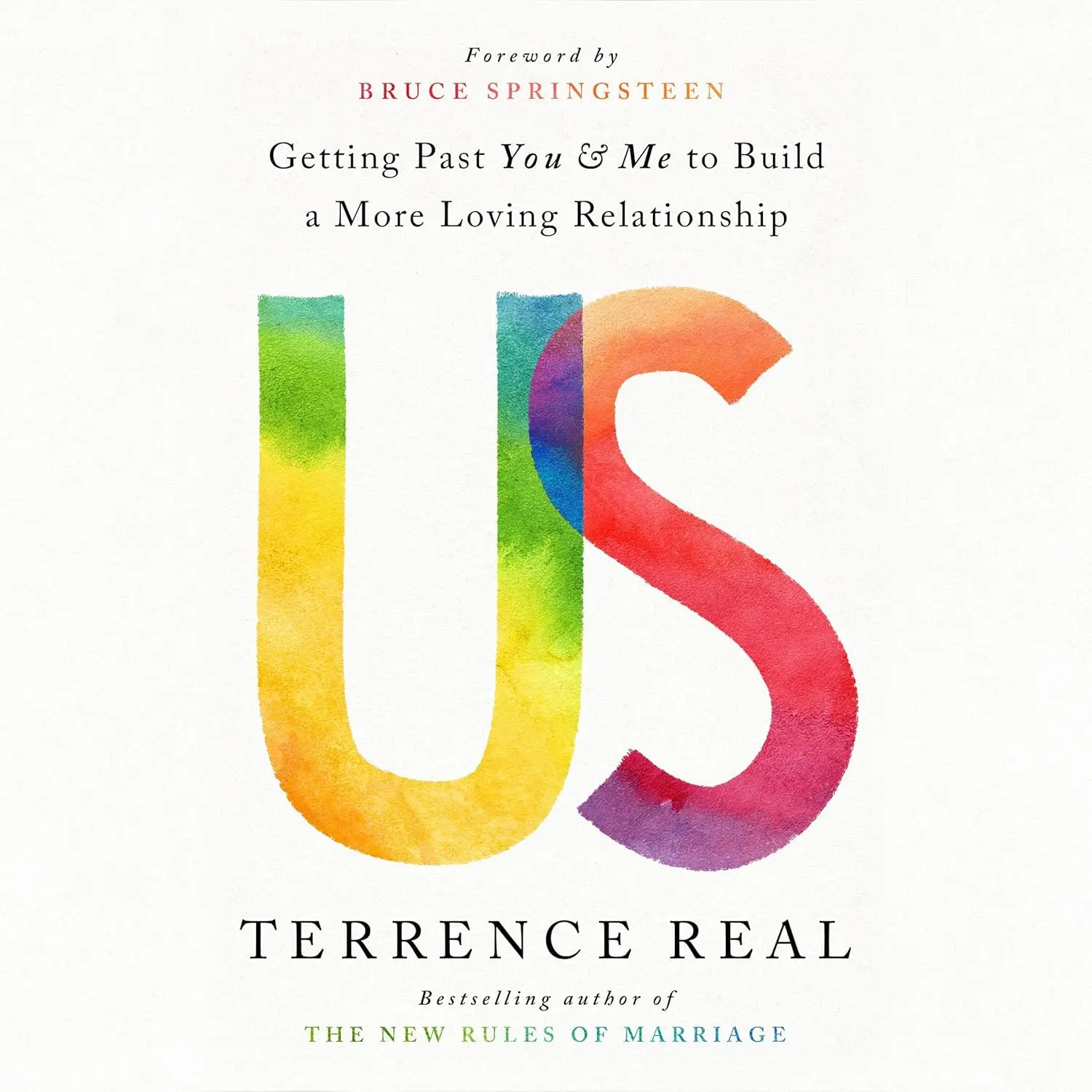 Book cover of 'Us' by Terrence Real about building loving relationships.